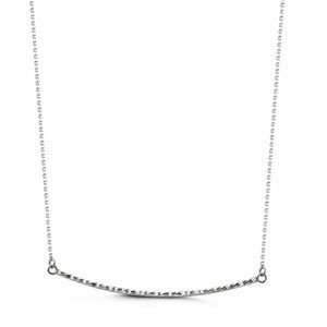 NWT Melody Bar Necklace // 10k Solid White Gold